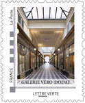 Collector 4 timbres - Passages et Galeries de Paris - Lettre Verte