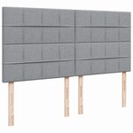 vidaXL Sommier à lattes de lit avec matelas Gris clair 180x200cm Tissu