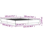 vidaXL Cadre de lit sans matelas noir 120x190 cm