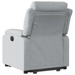 vidaXL Fauteuil inclinable électrique gris clair tissu