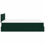 vidaXL Cadre de lit ottoman avec matelas vert foncé 120x200 cm velours