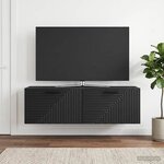 vidaXL Meuble TV mural Noir 98 x 31 x 30 cm Bois d'ingénierie