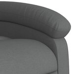 vidaXL Fauteuil inclinable en tissu gris foncé