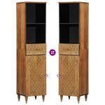 vidaXL Armoire de salle de bain 38x33x160 cm bois massif de manguier
