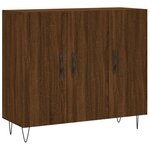 vidaXL Buffet chêne marron 90x34x80 cm bois d'ingénierie