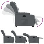 vidaXL Fauteuil inclinable électrique Gris Similicuir