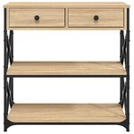 vidaXL Table console chêne sonoma 75x28x75 cm bois d'ingénierie