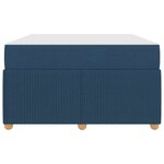 vidaXL Cadre de lit avec matelas Bleu 120 x 200 cm tissu