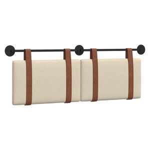 vidaXL Tête de lit suspendue Uni Crème 130 x 55 x 5 cm PU antique