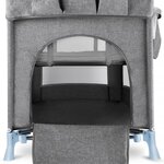 Kinderkraft Lit d'enfant de voyage JOY avec accessoires Bleu et gris