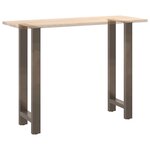 vidaXL Pieds de table de bar en acier naturel 2 pièces 40 x (100-101) cm