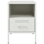 vidaXL Table de chevet blanc 36x39x50 5 cm acier laminé à froid