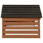 vidaXL Garage de tondeuse à gazon Noir et marron 78x74x54cm Sapin