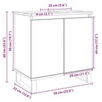 vidaXL Armoire de bain chêne sonoma 58x33x60 cm bois d'ingénierie