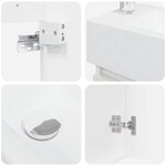 vidaXL Meuble de salle de bain avec robinet Blanc brillant