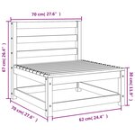 vidaXL Canapé de jardin sans accoudoirs 70x70x67cm bois massif douglas