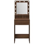 vidaXL Table de Toilette Chêne brun 50 x 41 x 135 cm Bois d'ingénierie
