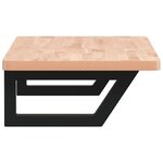 vidaXL Étagère de vasque murale acier et bois massif de hêtre