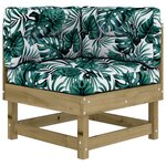 vidaXL Salon de jardin 7 Pièces avec coussins bois de pin imprégné