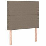 vidaXL Sommier à lattes de lit avec matelas Taupe 90x200 cm Tissu