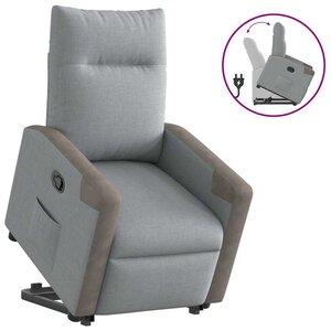 vidaXL Fauteuil inclinable Gris clair Tissu