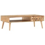 vidaXL Table basse 110 x 50 x 35 cm Bois d'acacia solide