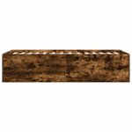 vidaXL Cadre de lit chêne fumé 90x200 cm bois d'ingénierie