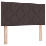lit à ressort vidaXL avec matelas en marron foncé  100x200 cm  tissu