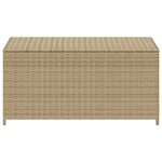 vidaXL Boîte de rangement de jardin mélange beige 190L résine tressée