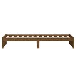 vidaXL Cadre de lit sans matelas marron miel bois massif 75x190 cm