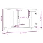 vidaXL Buffet Chêne fumé 104x35x70 cm Bois d'ingénierie