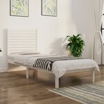 vidaXL Cadre de lit Blanc Bois massif 90x190 cm Simple