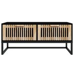 vidaXL Table basse noir 80x40x35 cm Bois d'ingénierie et fer
