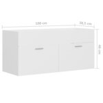 vidaXL Armoire d'évier avec lavabo intégré Blanc Aggloméré