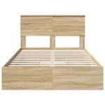 vidaXL Lit de Rangement Chêne Sonoma 120 x 190 cm Bois d'ingénierie