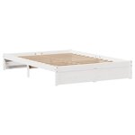 vidaXL Cadre de lit sans matelas blanc 150x200 cm bois de pin massif