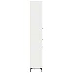 vidaXL Cabinet de salle de bain Blanc brillant 31 5 x 33 x 190 cm