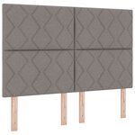 vidaXL Tête de lit Taupe 160 cm tissu