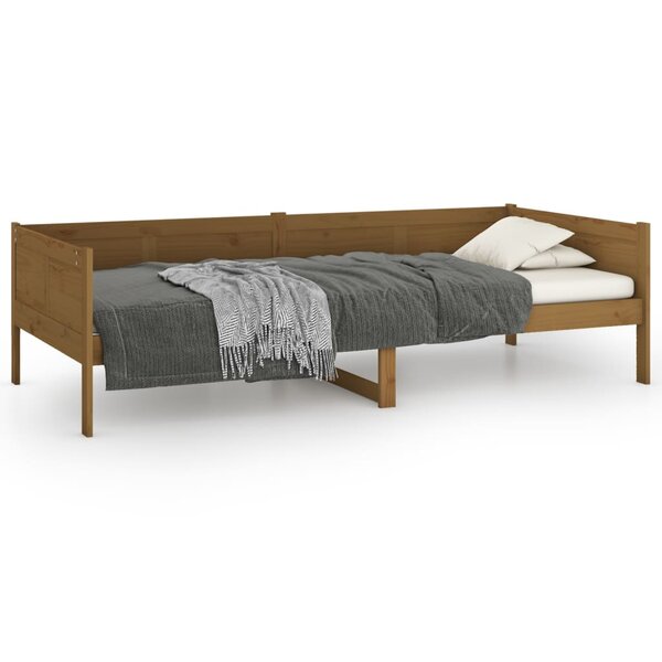 vidaXL Lit de jour marron miel bois de pin massif 80x200 cm
