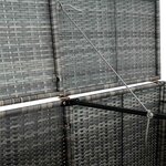 vidaXL Abri de poubelle double Résine tressée Anthracite 148x77x111cm