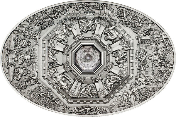 Monnaie NANO LAST JUDGMENT Florence Cathedral Ceilings of Heaven Argent 5$ Cook Islands 2014