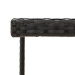 vidaXL Table de jardin Noir 109x107x74 cm Résine tressée et verre