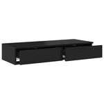 Tiroirs de lit vidaXL Noir 80x36 5x16 5 cm en bois d'ingénierie