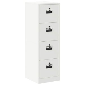 vidaXL Cabinet de Dossier avec tiroir 2 Pièces Blanc 44 x 50 x 106.5 cm