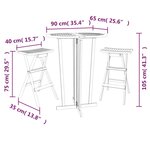 vidaXL Ensemble de bar pliable 3 Pièces Bois de teck massif