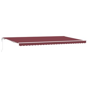 vidaXL Auvent rétractable automatique bordeaux 600x300 cm
