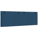 vidaXL Coussin de tête de lit bleu 120 cm tissu