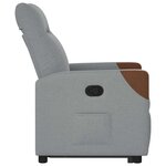vidaXL Fauteuil inclinable Gris clair Tissu