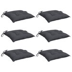 vidaXL Coussins de chaise lot de 6 anthracite 40x40x7 cm