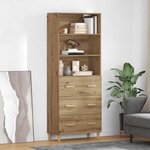 vidaXL Haut Armoire avec tiroir Chêne artisanal 69 5 x 32 5 x 180 cm